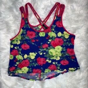 3/$15 Forever 21 cropped flowered tank top